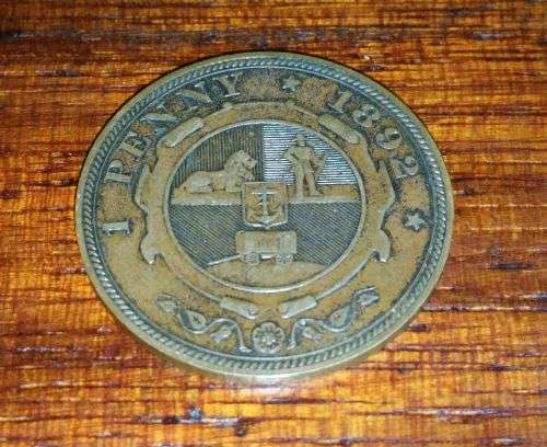 1892 ZAR Penny Lowest Mintage