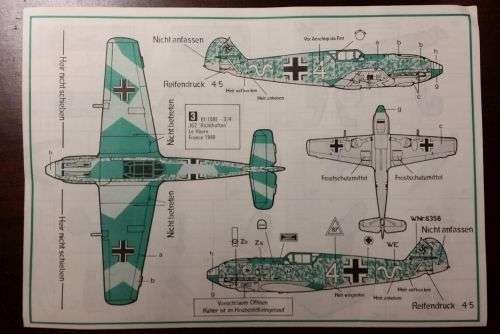 Vintage Matchbox Messerschmitt Bf/109E 1/32 Scale WWII German Fighter Plane