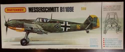 Vintage Matchbox Messerschmitt Bf/109E 1/32 Scale WWII German Fighter Plane