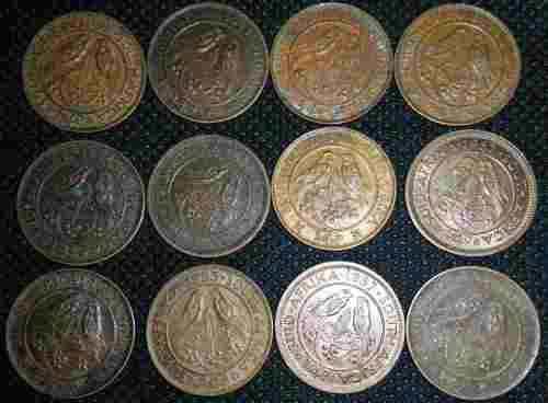Penny Farthing Job Lot x12 Assorted 1/4d