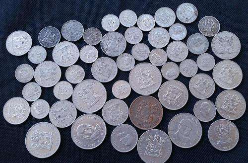 51 x Coin Lot of South Africa Revised Coinage Series Nickel 5c, 10c, 20c, 50c, R1