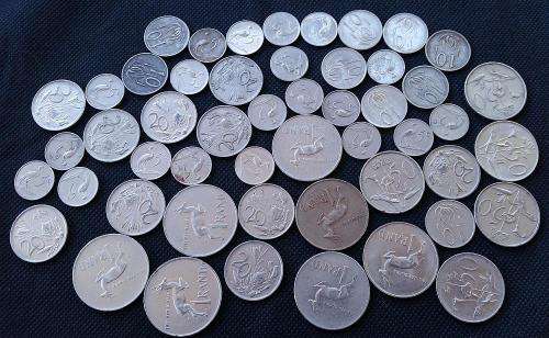 51 x Coin Lot of South Africa Revised Coinage Series Nickel 5c, 10c, 20c, 50c, R1