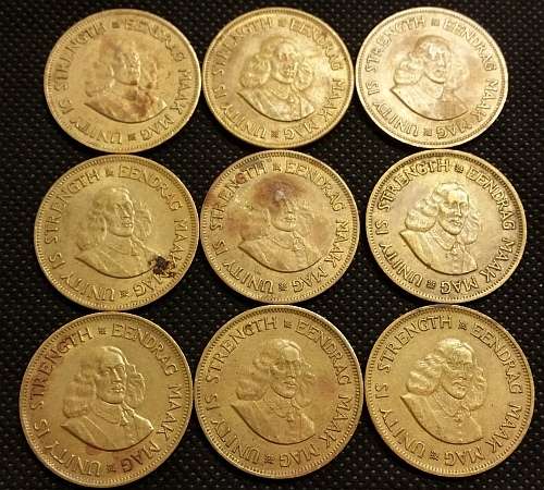 1961 One Cent South Africa First Decimal Series -  Lot of 9
