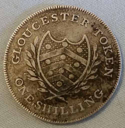 Silver Shilling Gloucester, James Whalley Token, C.1811