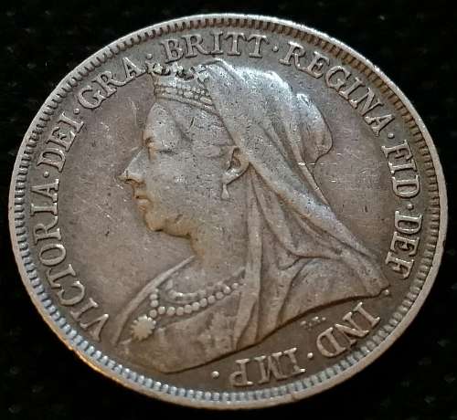 1895 Silver Shilling (1/-) Queen Victoria "Widow Head" Great Britain
