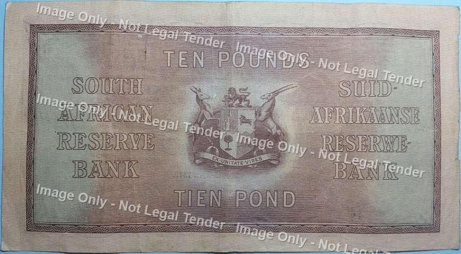 Ten Pounds / Tien Pond - Union of South Africa - First Issue E/A - 1943 First Year of Issue