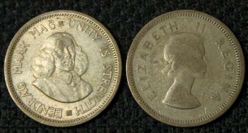 1954 & 1963 Half-Crown (2/6-) : Union of South Africa - MIXED JOB LOT