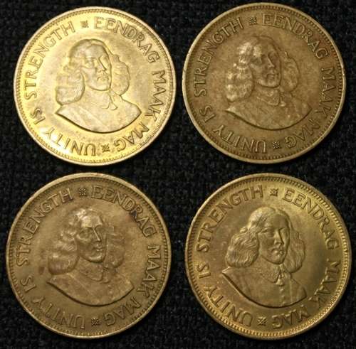 1961, 1962, 1963, 1964 - First decimal series of the Republic of South Afria - JOB LOT