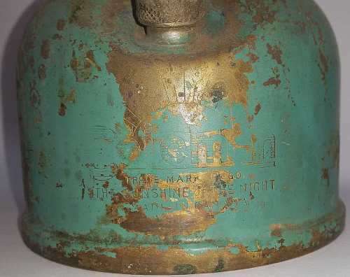 1946 Coleman Lantern Canada - Model 249 "Scout" - Brass Kerosene Lamp stamped A 46