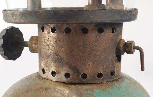 1946 Coleman Lantern Canada - Model 249 "Scout" - Brass Kerosene Lamp stamped A 46