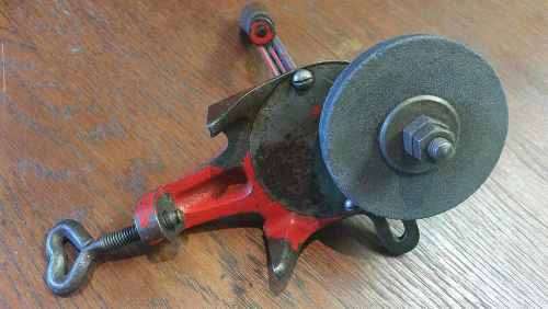 Grinding Stone Hand Cranked - Vintage Bench Mounted Hand Powered Compact Grinding Wheel