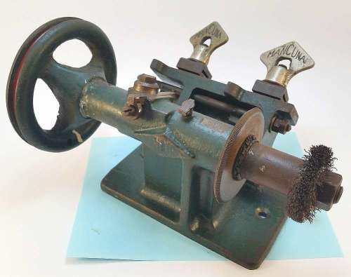 1920's Mancuna Key Cutter - Vintage Hand Operated Key Duplicator - Key Cutting Machine