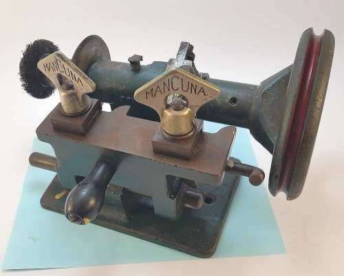 1920's Mancuna Key Cutter - Vintage Hand Operated Key Duplicator - Key Cutting Machine