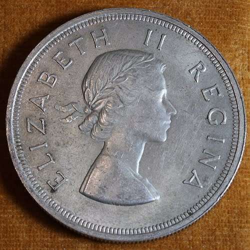 1956 Silver Crown - Union of South Africa - 5 Shillings