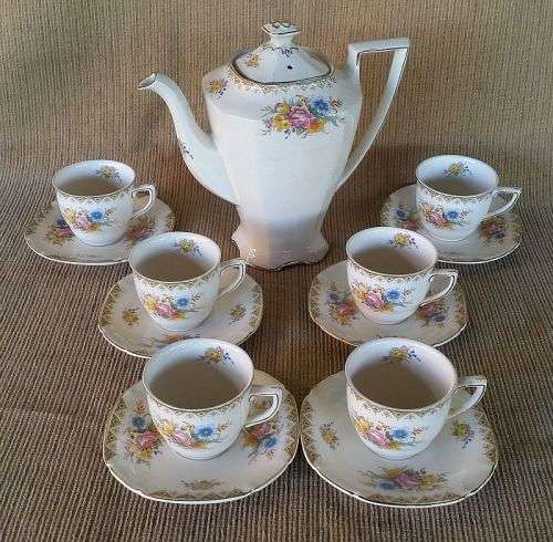 Art Deco Royal Ivory Ware Coffee/Tea Set Circa 1900's -  John Maddock & Sons