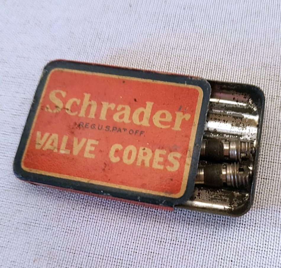 Lot of Fitzimmons Snake Bite Tin, Twisted Wire Wrench, Ford Offset Spanner, Shrader Tin, Block Plane