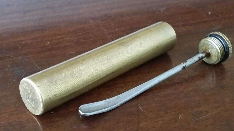 Lee Enfield Brass Oil Bottle - MK. IV LB/14U - Scarce South African Marked