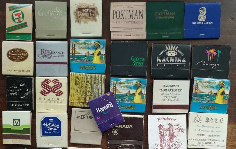 Vintage Matchbook Collection - International and Local - Qty 40