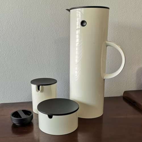 Stelton Thermos Vacuum Jug Set EM77 - Design: Erik Magnussen - Made in Denmark - 1970's