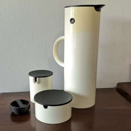 Stelton Thermos Vacuum Jug Set EM77 - Design: Erik Magnussen - Made in Denmark - 1970's