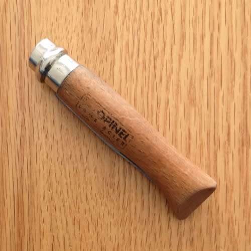 Opinel France - Pocket Knife Beech Wood Handle - No.8 Virobloc Brevete