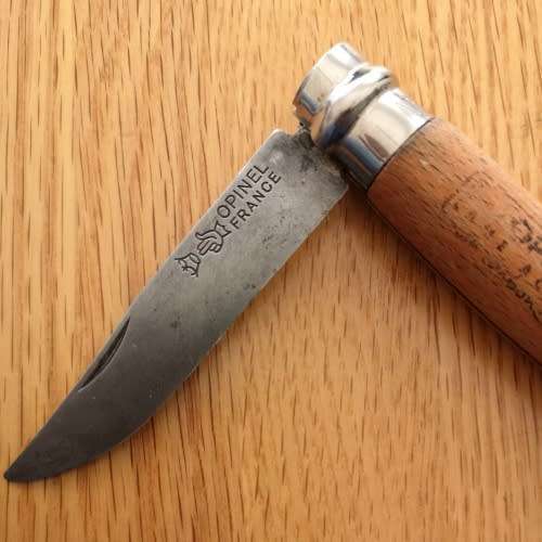 Opinel France - Pocket Knife Beech Wood Handle - No.8 Virobloc Brevete
