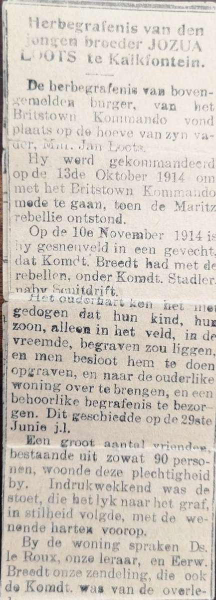 WWI British Death Penny - Maritz Rebellion - Mounted Commandos SA Forces, Britstown Command