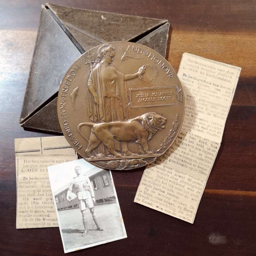 WWI British Death Penny - Maritz Rebellion - Mounted Commandos SA Forces, Britstown Command