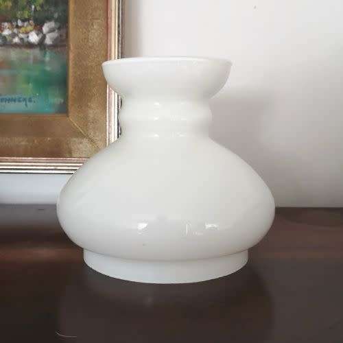 Lamp Shade Student Style Milk White Glass - Small