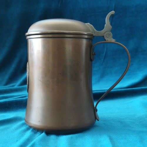 Copper Coated Beer Mug - Otto Hollmann Feldschlosschen Brauerei