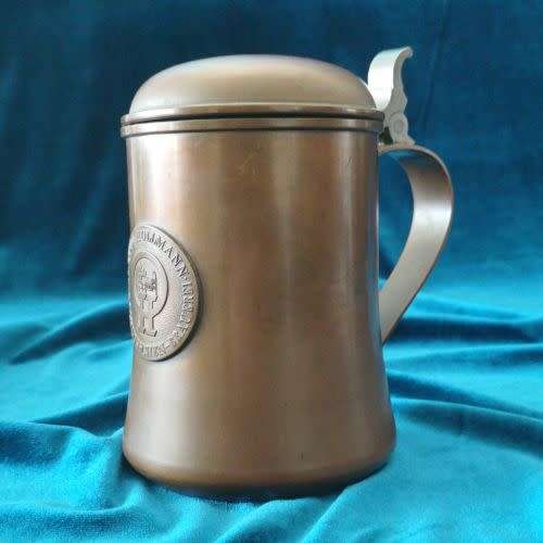 Copper Coated Beer Mug - Otto Hollmann Feldschlosschen Brauerei