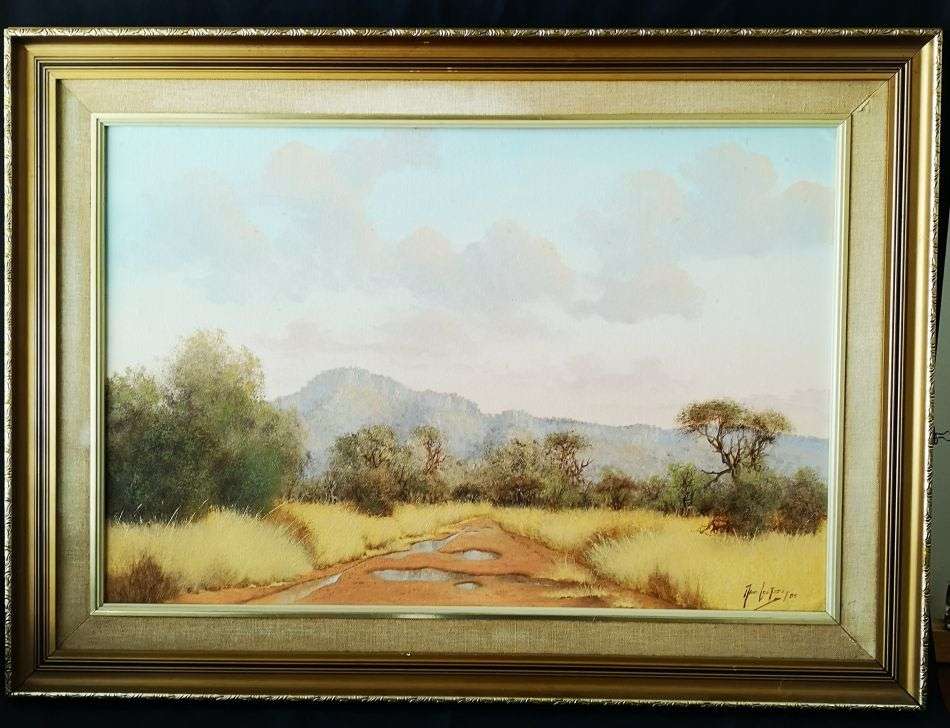 Nico Coetzee (SA ) oil on board landscape, signed `85