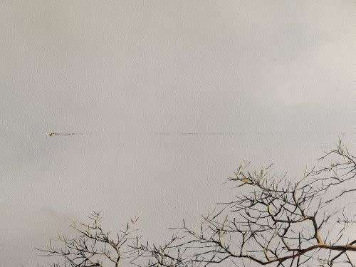 Paul Munro (SA) oil on board, this is a massive and dramatic landscape with a majestic Baobab