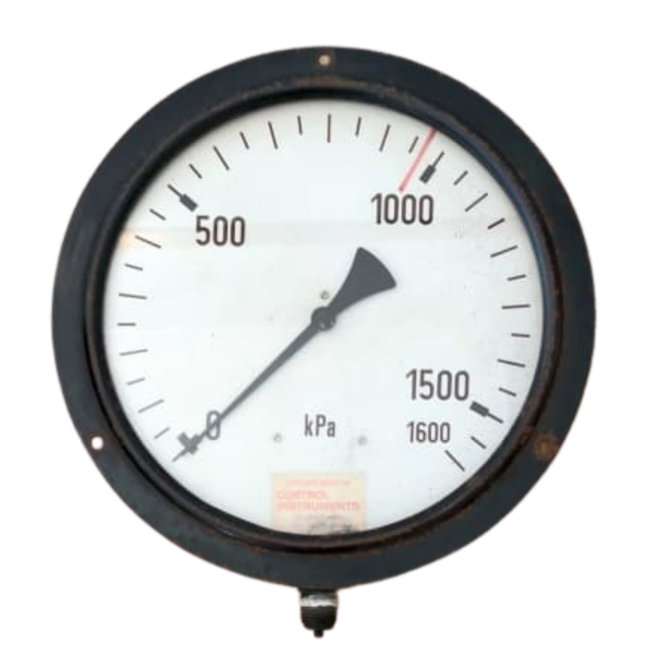 Locomotive Pressure Gauge - Steel - 1600 kPa