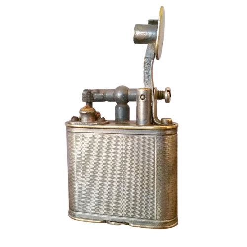 1928 Dunhill Liftarm -  Petrol Lighter - Silver Plate Made in England No.288806