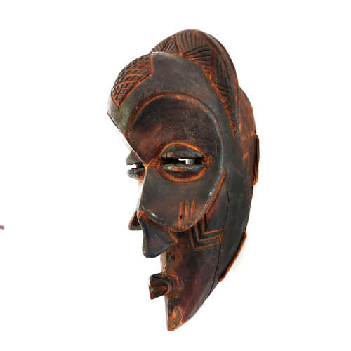 African ceremonial mask, hand carved