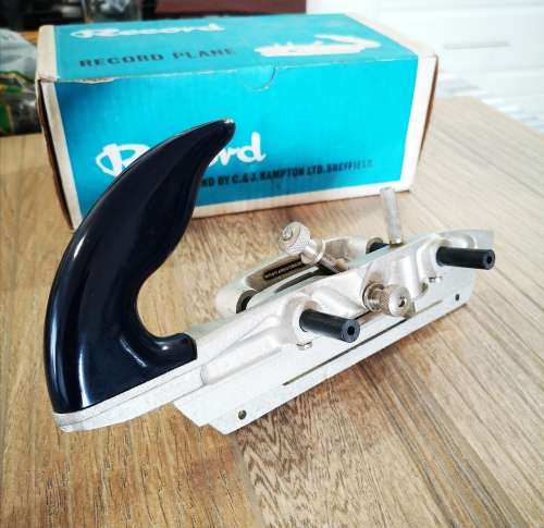 Record No 044C Plough Plane with set of blades in original box