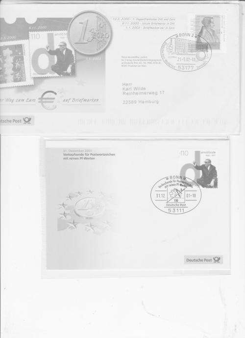 GERMANY - 4 X FIRST DAY COVERS - GOOD CV