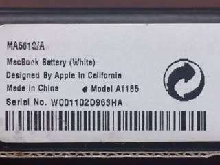 Apple Macbook A1185 Battery