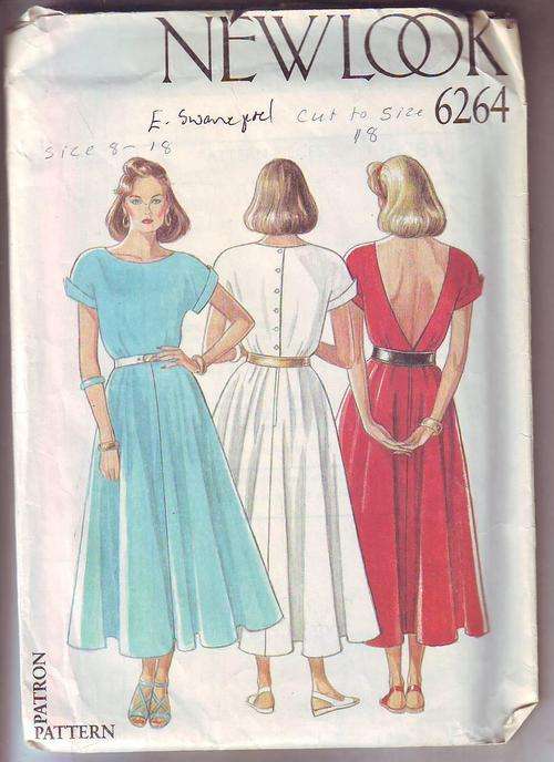 Used New Look sewing  pattern   no 6264   pattern pieces has been cut out to size 18