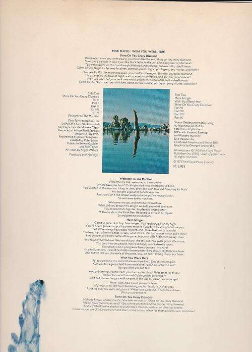 Pink Floyd-Wish you were here 1975   Album LP(Vynil)