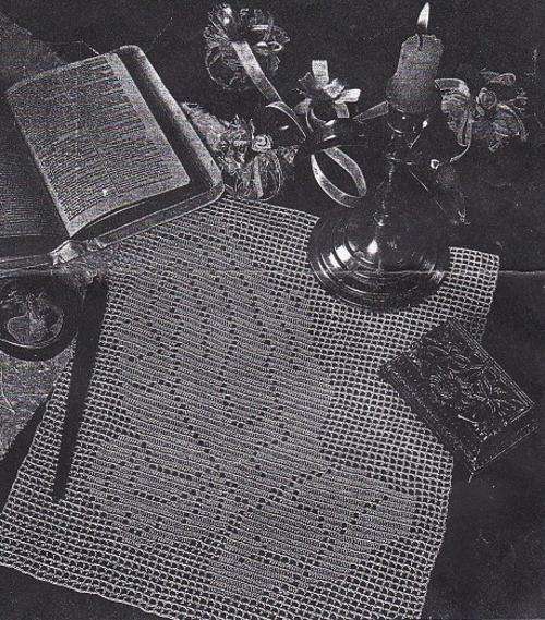 Biddende Hande Filet diagram  Met verwysings(patroon/pattern in  Afrikaans)