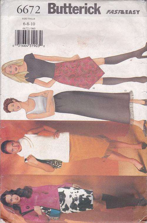 Butterick  Sewing  Pattern no 6672 size 6-10-10