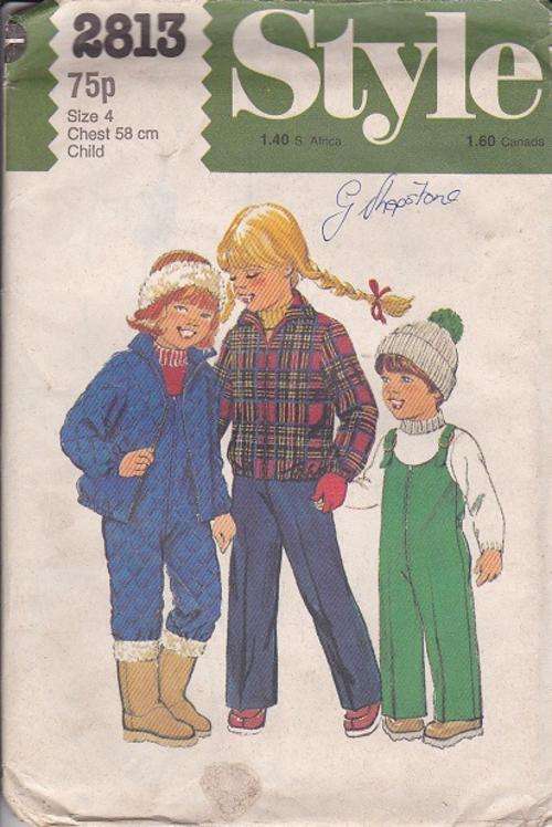 Style sewing  pattern no 2813 sizes 4