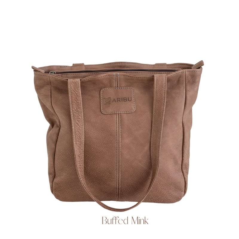 Used -The MJ Handbag Genuine Leather Handbag 100% Genuine Bovine (Cow) Leather 36cm x 29cm x 13cm