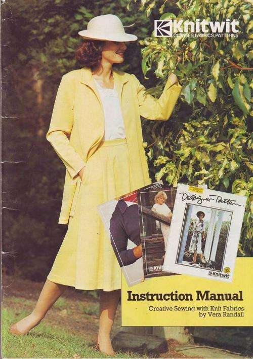 Knitwit (classes,fabrics &patterns)intructional Manual creative sewing by Vera Randall