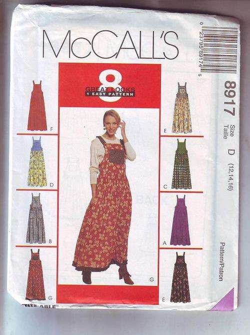 McCall's sewing  pattern   no 8917 size 12-16,  pattern   still factory folded