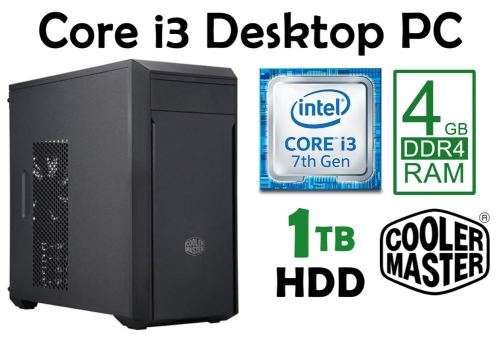 Full CoolerMaster Core i3 7th generation Desktop PC *Brand New*