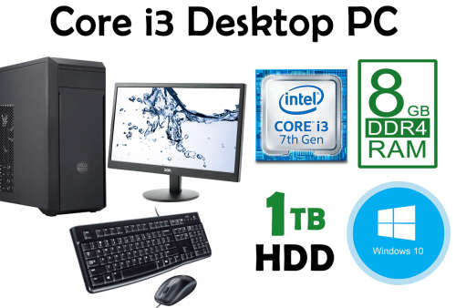 BARGAIN BUY: Perfect home & office desktop PC **Core i3, 8GB RAM, 1TB, Windows 10**