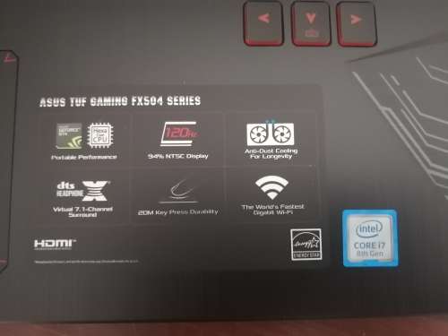ASUS TUF FX504G Gaming Laptop - *8th Gen Core i7, 16GB RAM, SSD + HDD, GTX1050, 120Hz FHD display*